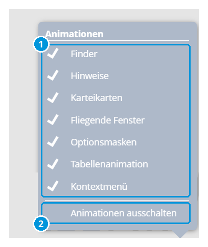 Abb. 8: Menü Animationen