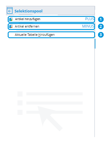 Abb. 41: Tools › Selektionspool