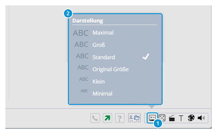 Abb. 7: Menü Darstellung