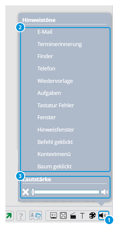 Abb. 11: Menü Hinweistöne