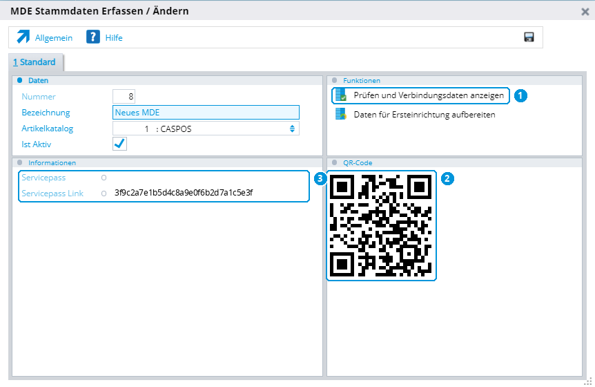 Abb. 86: MDE mit QR-Code (Demo-QR-Code)