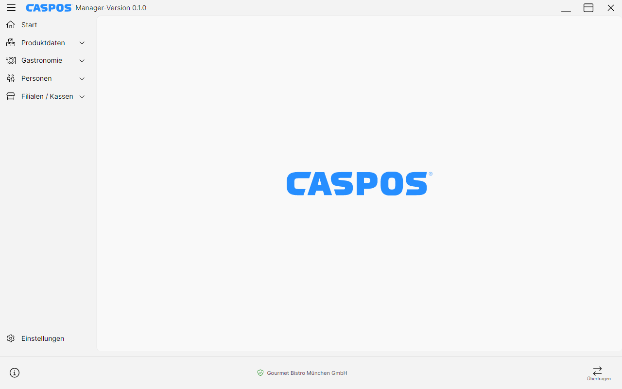 Caspos Manager Dashboard Übersicht